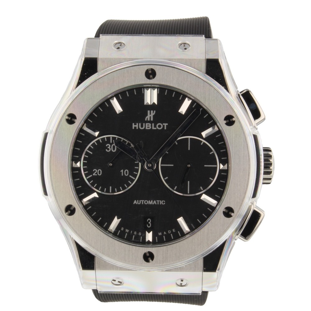 Hublot Classic Fusion Chronograph Titanium Automatic Rubber Watch 521.NX.1171.RX