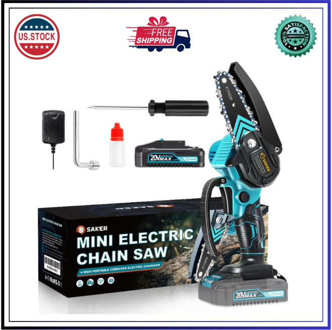 Saker Mini Cordless Chainsaw for Tree Pruning & Garden Work