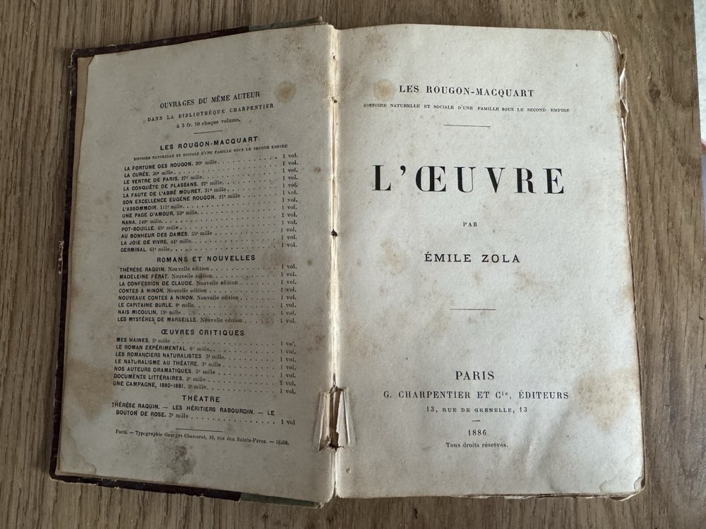 Émile Zola L’œuvre