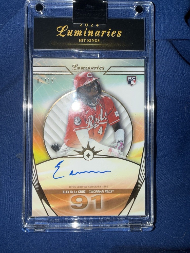 Topps 2024 Luminaries Hit Kings Autographs Elly De La Cruz /15 Reds RC