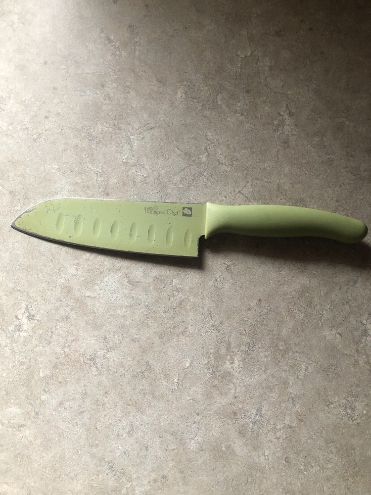 Pampered Chef Color Coated Santoku Knife GUC shows wear