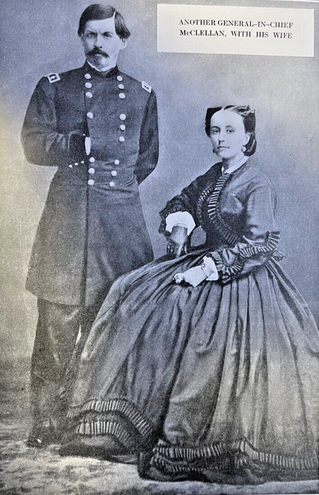 1912 Vintage Illustration General George McClellan With His Wife