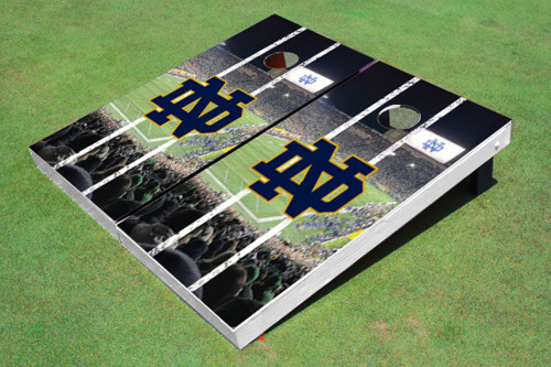 University of Notre Dame Stadium Long Stripe Themed Cornhole Boards