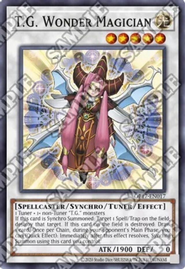 T.G. Wonder Magician OP17-EN017 Common Unlimited NM OTS Tournament Pack
