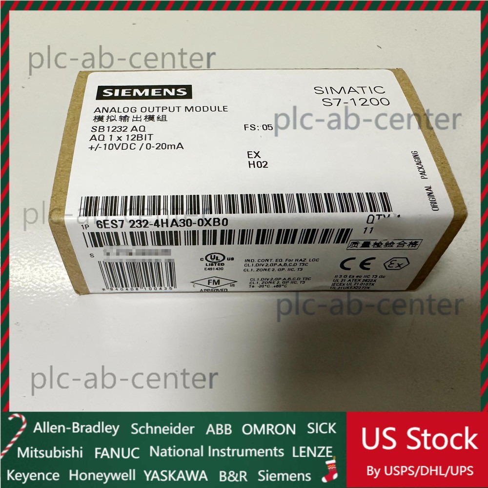 New Siemens 6ES7232-4HA30-0XB0 6ES7 232-4HA30-0XB0 S7-1200 Analog output SB 1232