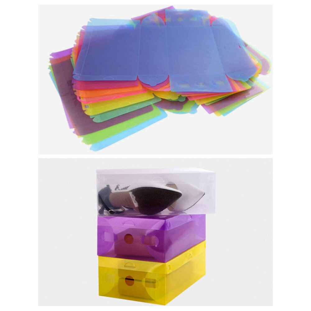 Transparent Dust-proof Stackable Drawer Shoes Storage Box Container Organizer