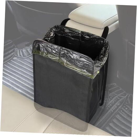 Foldable 3-Gallon Hanging Car Trash Can for Large Vehicles