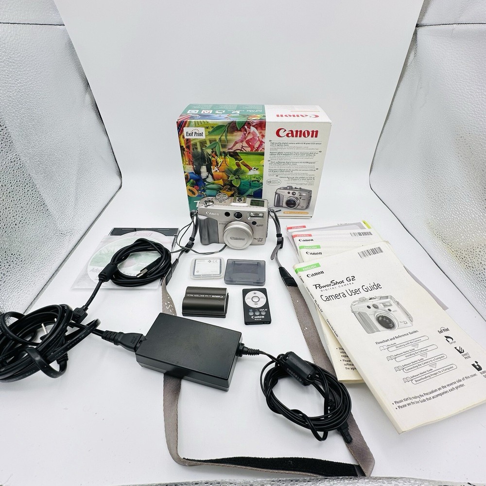 Canon PowerShot G2 4.0MP Digital Camera Bundle with Accessories Ready to Use