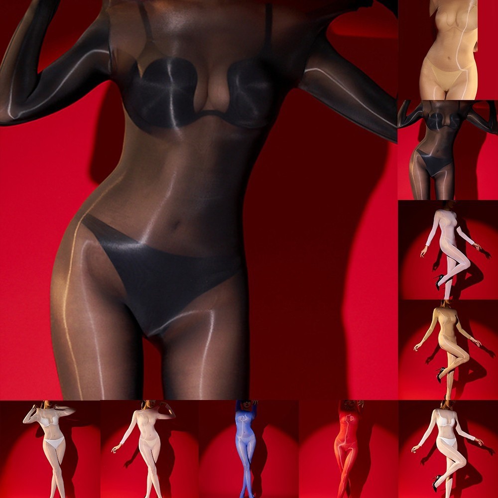 High Stretch Full Body Stocking Bodysuit for Women Ultra thin Silky Pantyhose