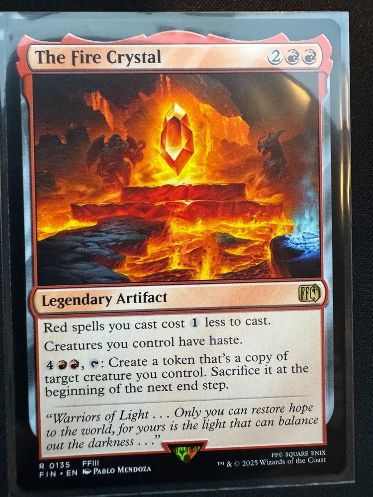 Final Fantasy Fire Crystal Non-Foil Card