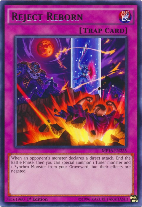 Reborn Rejection MP16-EN225 1st Ed Rare Heavy Play