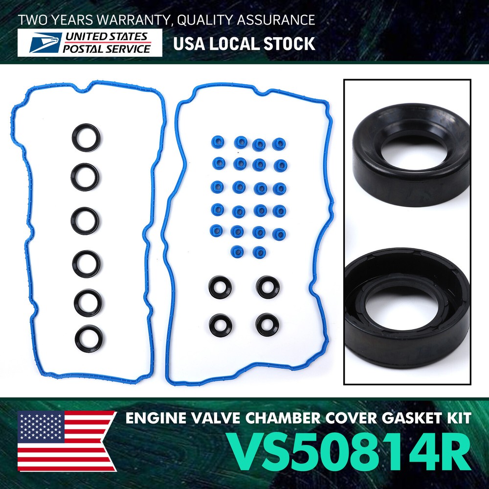 Valve Cover Gasket Grommets Seals VS50814R For 11-18 Ford F150 3.5L 3.7L V6 DOHC