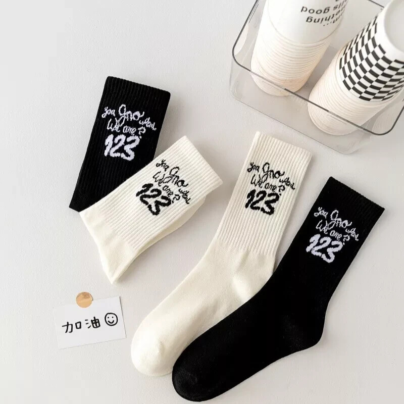 2 Pairs Unisex Comfort Breathable Crew Socks for Casual & Athletic Wear RRR123