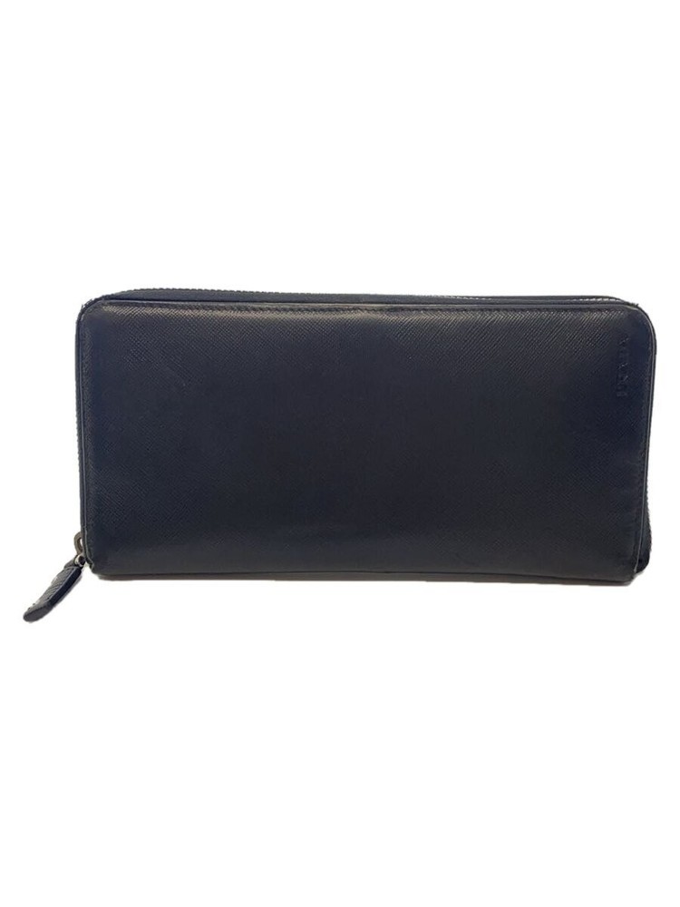 PRADA Men's Black PVC Long Plain Wallet
