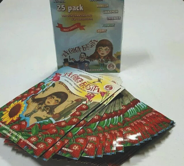 La Chica Fresita 🇲🇽 Air Freshener - Strawberry, 10 Pack OEM