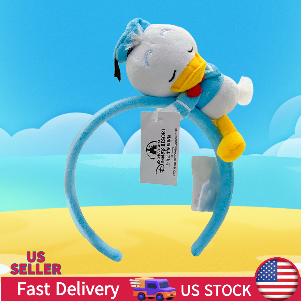 Disney Parks Donald Duck Plush Sleeping Ears Headband Shanghai Cute New