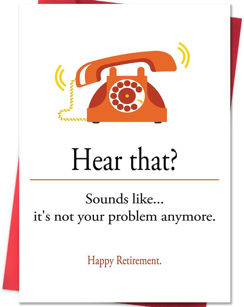 Funny Retirement Gifts for Women Men, Humor Retirement Leaving Card for Him Her