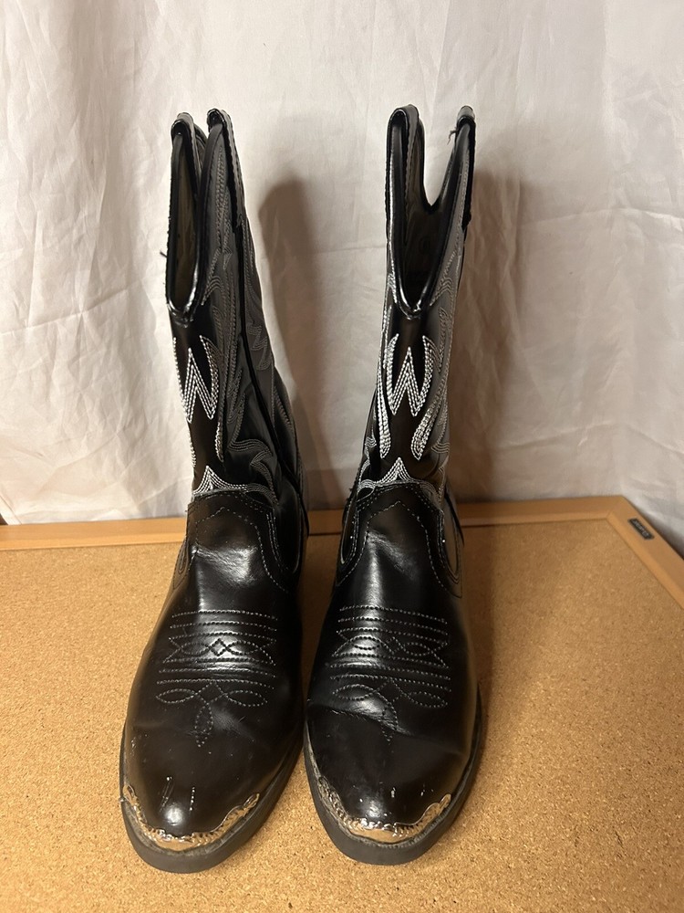 Smoky Mountain Boots Black Leather Size 6  1032 By 12 Inches Tall￼