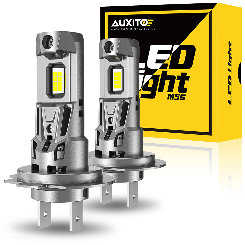 AUXITO H7 LED Headlight Bulbs High Low Beam Kit Extremely White 360° Lighting US
