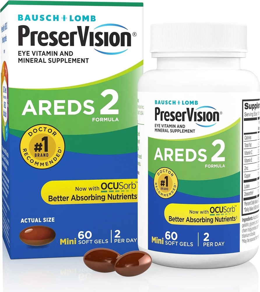 PreserVision AREDS 2 Eye Vitamin & Mineral Supplement, Contains Lutein, Vitamin