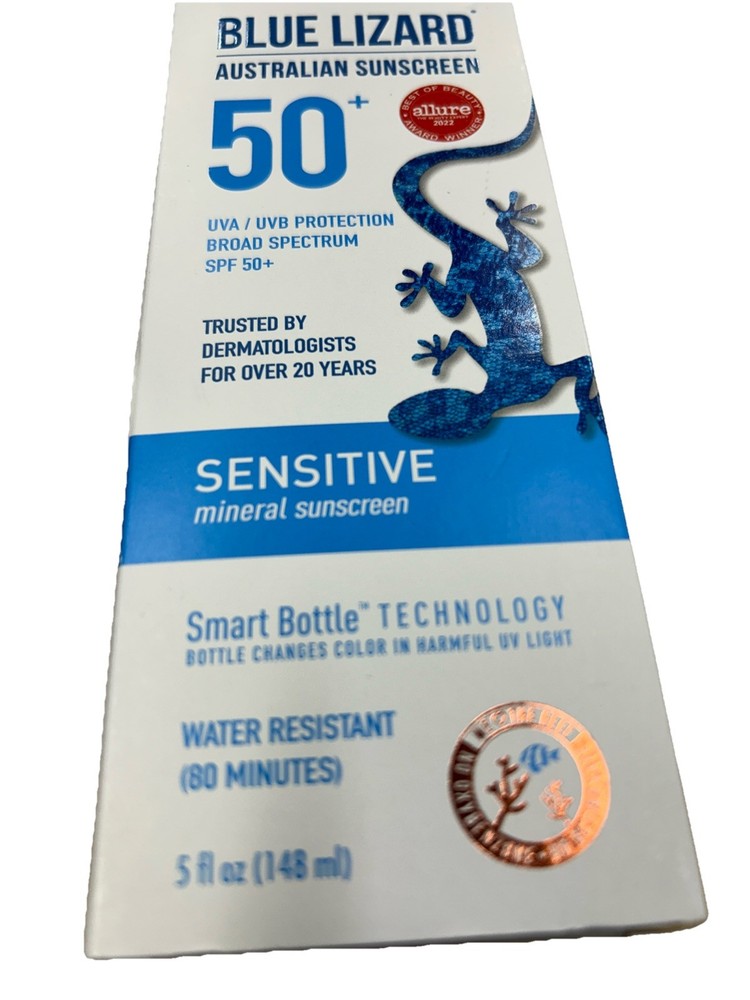 Blue Lizard SPF 50 Sensitive Australian Sunscreen 5 Oz