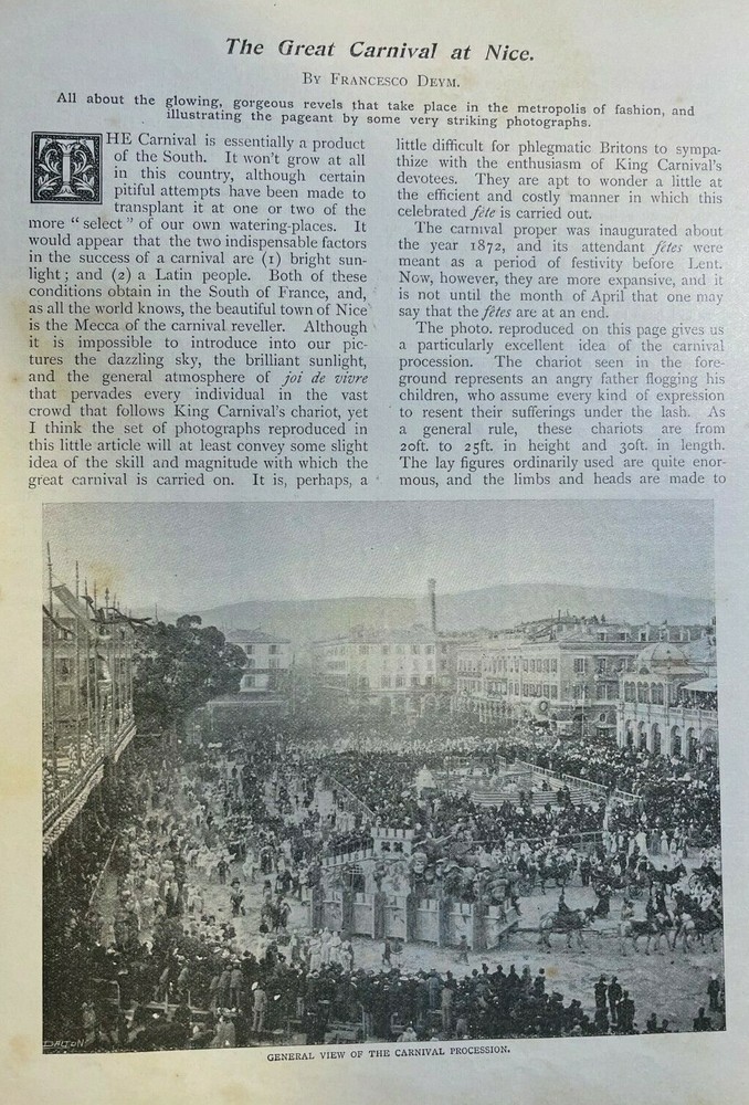 1898 Carnival at Nice France illustrated