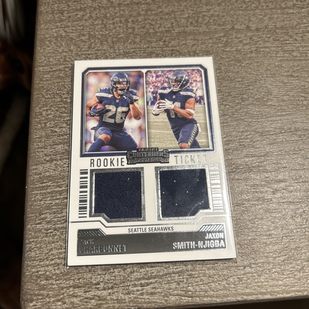 Rookie Ticket Dual Swatches #DS-13 Jaxon Smith-Njigba, Zach Charbonnet (MEM, RC