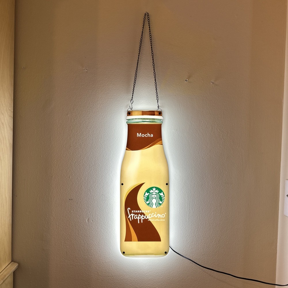Light - Starbucks Mocha Frappuccino Bottle Air Gap Light - Hang or Mount