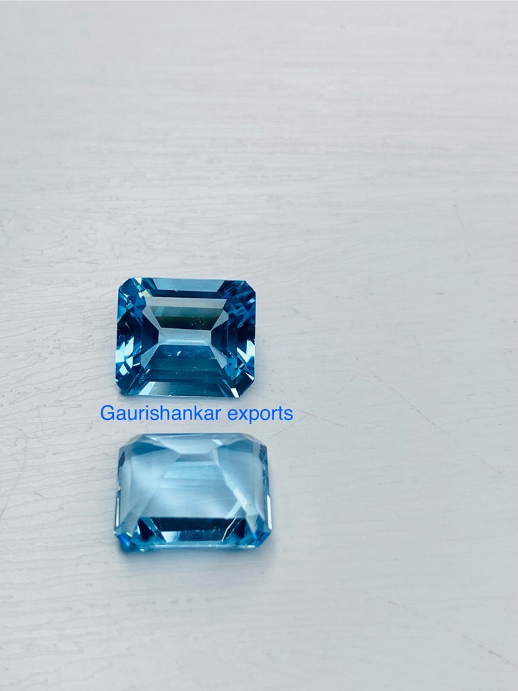 Blue Topaz Octagon Cut Loose Gemstone 6x4mm to 18x13mm DG