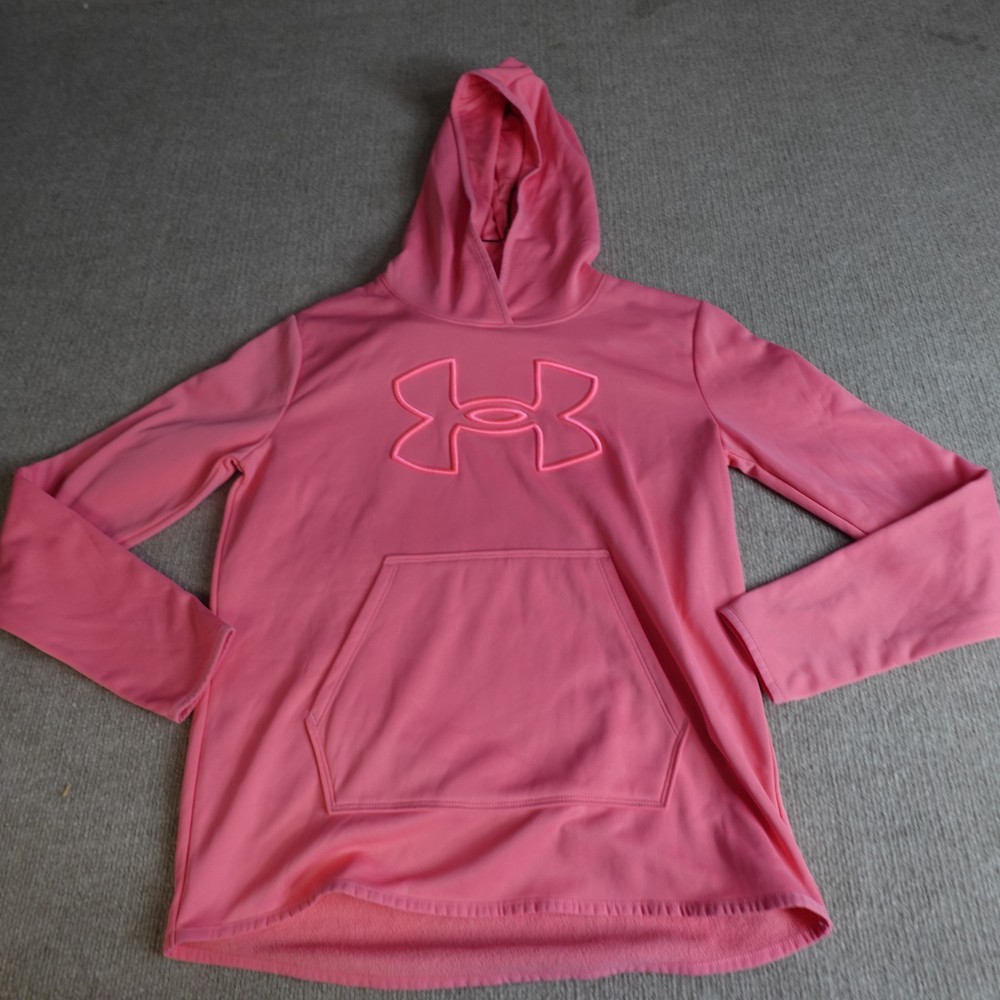 Under Armour Womens Sweater Small Pink Thumb Holes Hoodie NEW