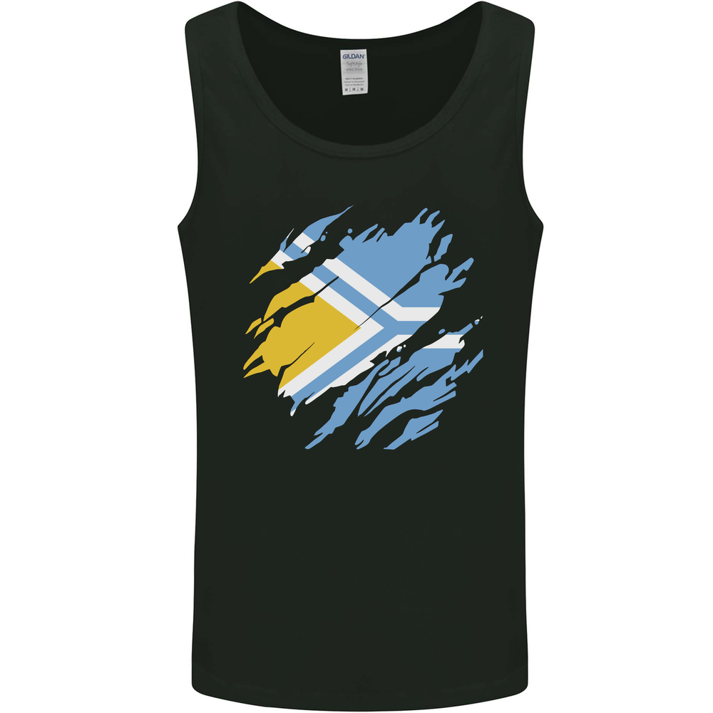 Torn Flag Tuva Mens Vest Tank Top