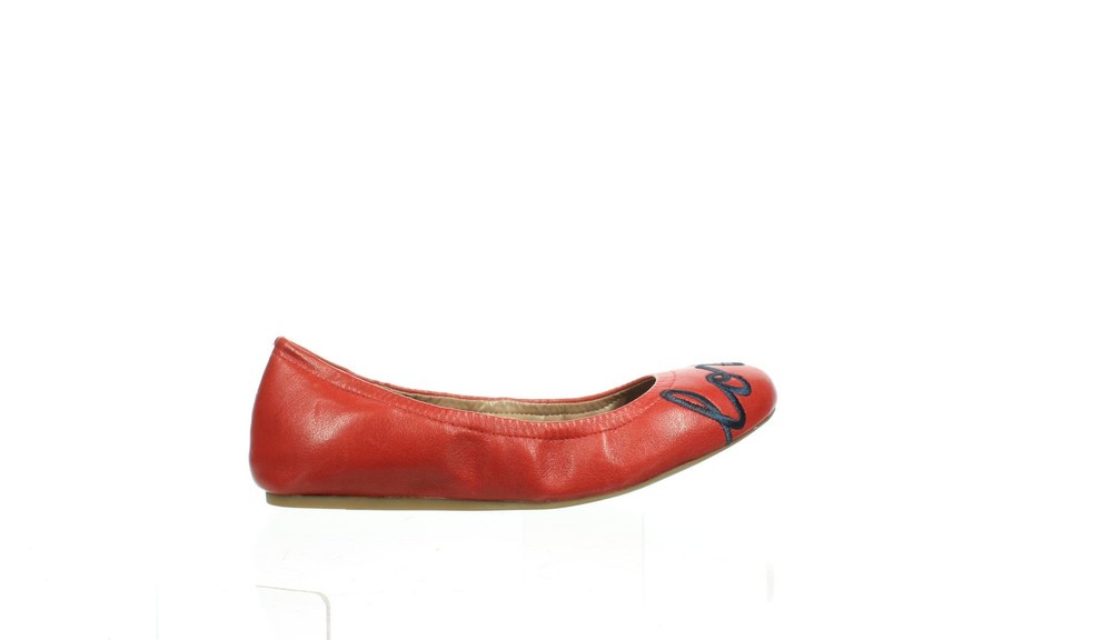 ED Ellen DeGeneres Womens Ed-Langston Red Ballet Flats Size 5.5