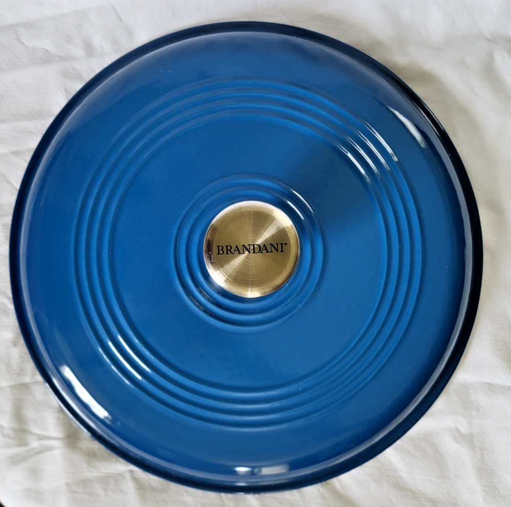 Brandani Cast Iron Dutch Oven Replacement Lid in Blue - Check Photos for Size