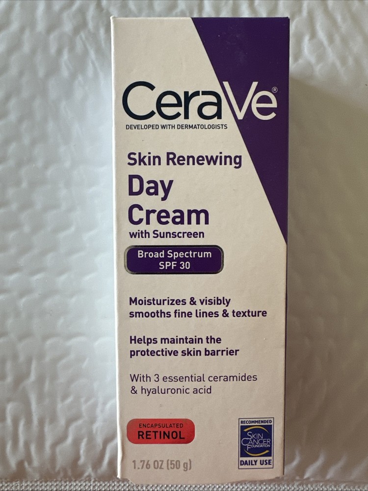 CeraVe Skin Renewing Day Cream Sunscreen SPF 30  1.7 Oz