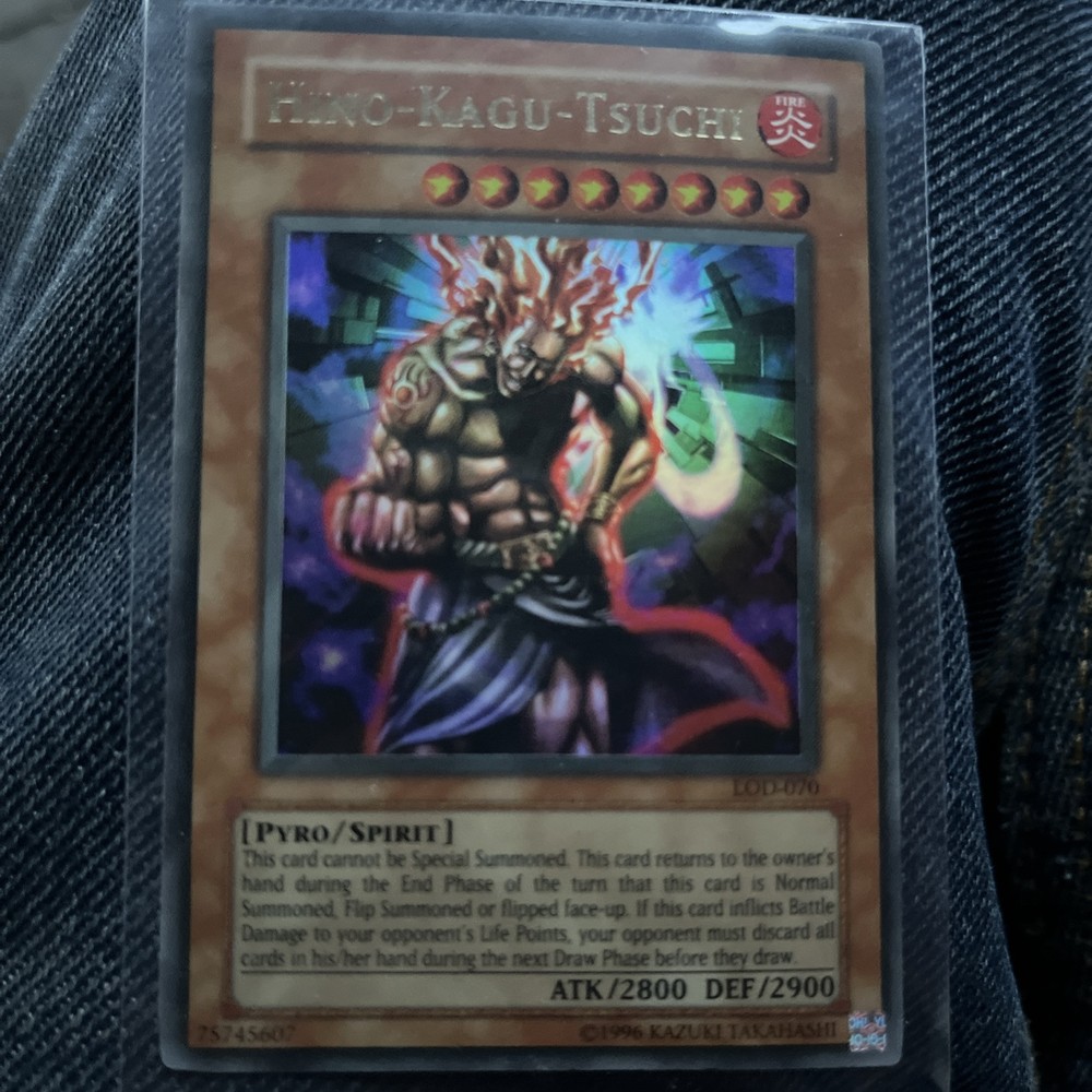 YuGiOh Hino-Kagu-Tsuchi LOD-070 Ultra Rare Light Play Moderately Played