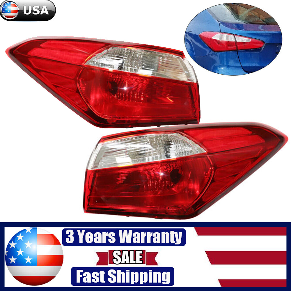 Tail Lights For Kia Forte 2014-2016 Rear Outer Lamp Red Lens Pair Left & Right