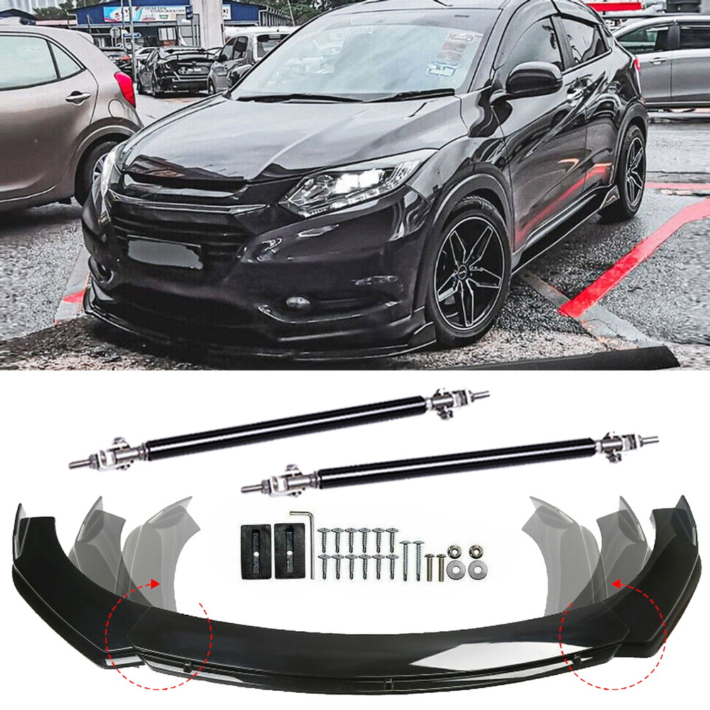 For Honda HRV HR-V Front Bumper Lip+Part Accessories Splitter+Spoiler Body