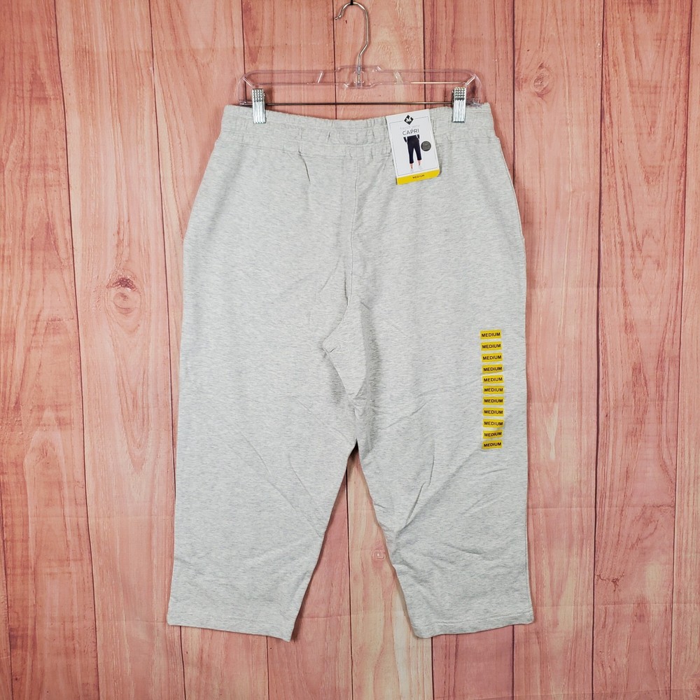 Members Mark Womens Capri Pants Sz M Medium French Terry Capris NEW NWT-image