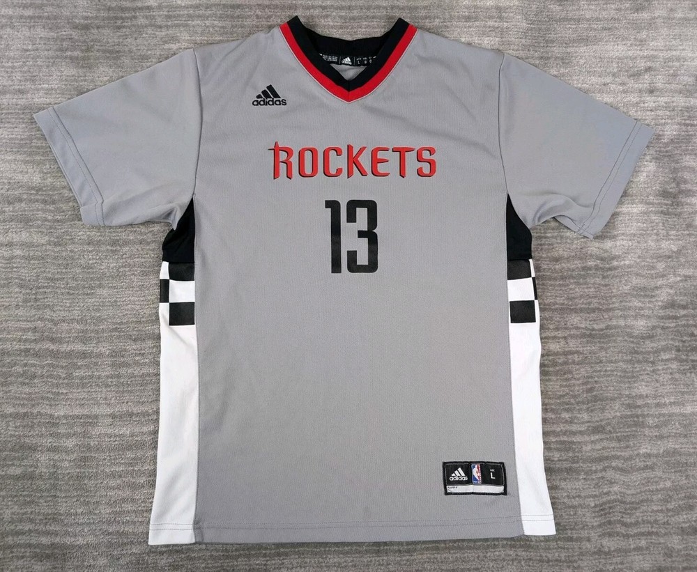Adidas Houston Rockets James Harden Sleeve Jersey Size Youth Large