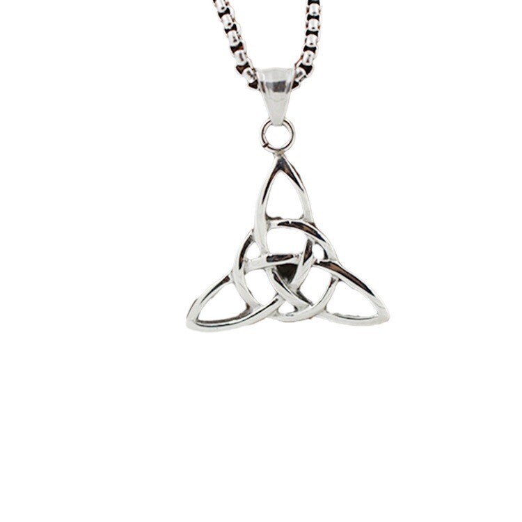 Hell Detective hollow triangle titanium stainless steel men's titanium necklace
