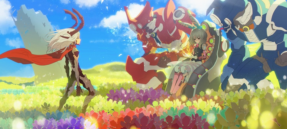 Colorful anime fantasy girls gaming playmat for desk or table