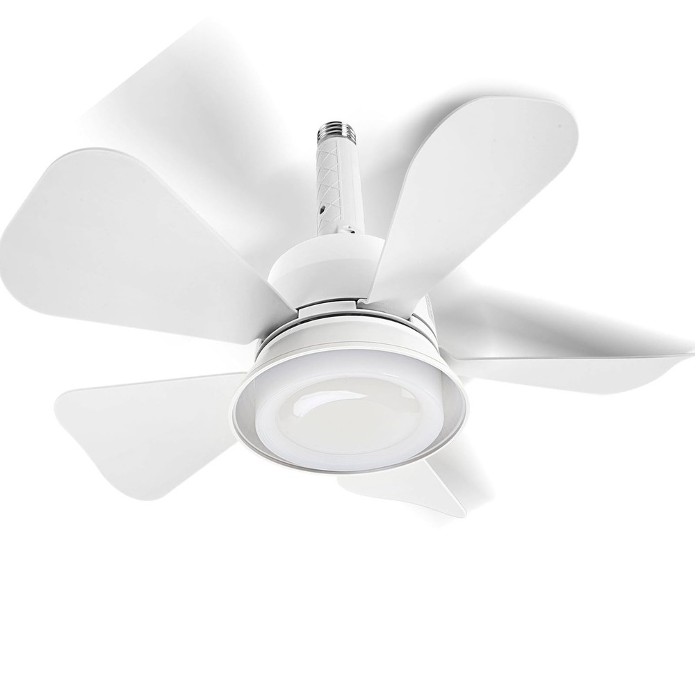 Compact Ceiling Fan with Light, 5 Acrylic Blades, Remote Control , Low Profil...