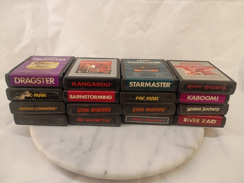 Lot Of 16 Original Atari Game Cartridges