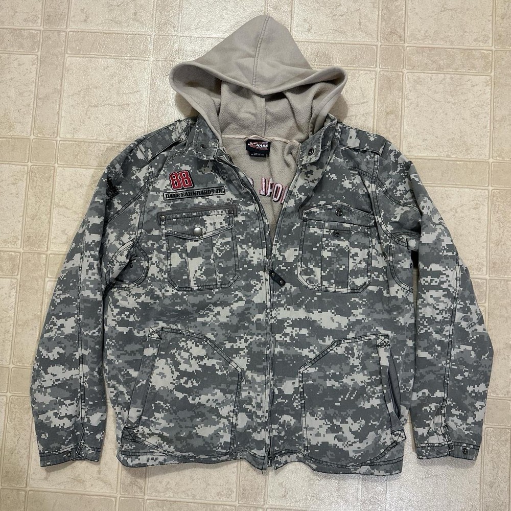 Dale Earnhardt Jr #88 NASCAR National Guard Camo Jacket Size Medium  