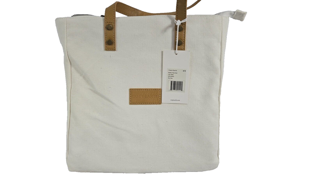 New Cozy Earth Bamboo King White Fitted Sheet with Canvas Bag Included