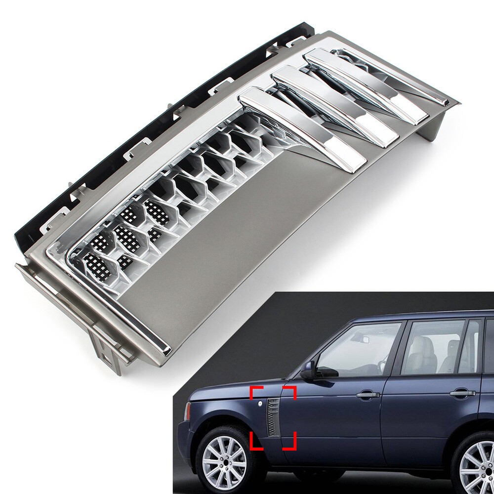 Side Fender Vent Grille Grill For Land Rover Range Rover L322 2002-2012 Gray
