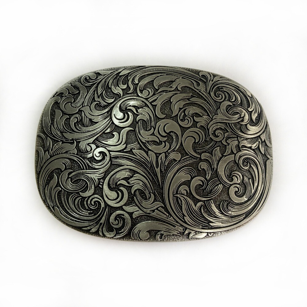 Western Cowboy Belt Buckle for Men & Women USA Retro Floral Rodeo Casual Wear