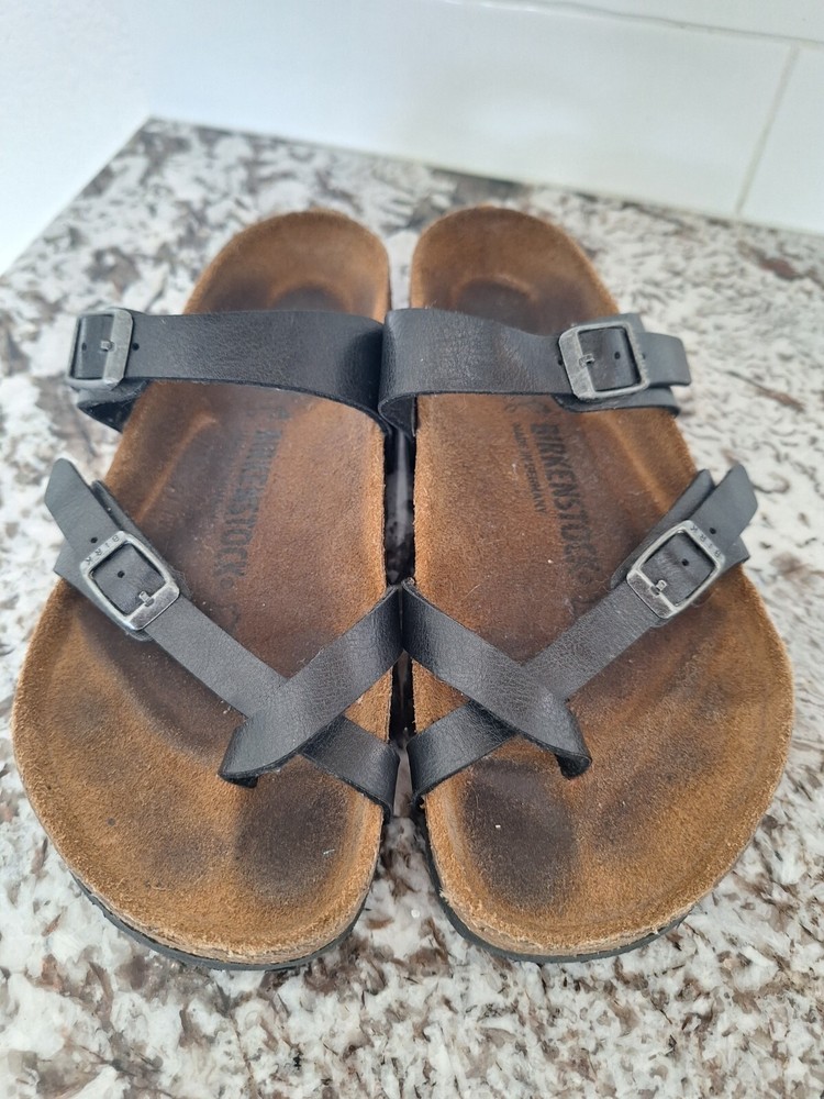 Birkenstock Mayari Sandals Dark Gray Double Strap size  7US  38 EUR