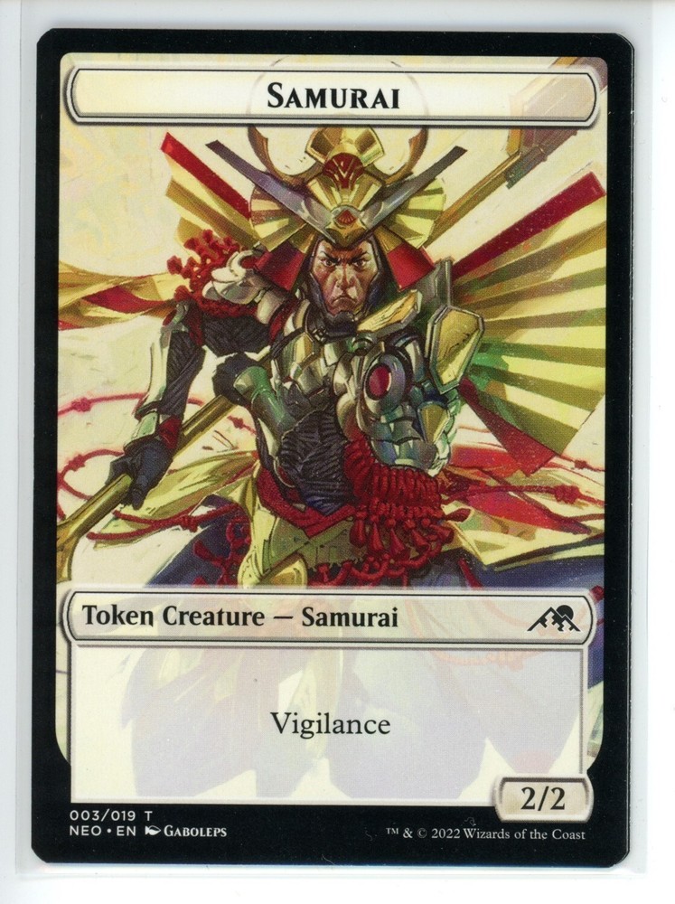 SAMURAI TOKEN Neon Dynasty #3 NEO(NM+)(MTG)