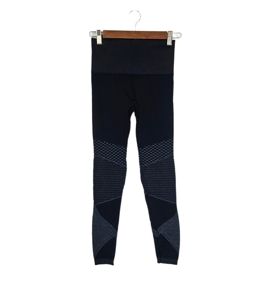 Spanx Moto Look at Me Now Leggings in Indigo Blue with Tummy Control